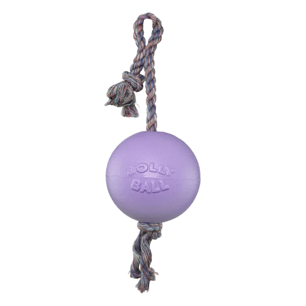 Palla per cani con corda, galleggiante, viola chiaro S (10 cm) – Jolly Pets Romp-n-Roll