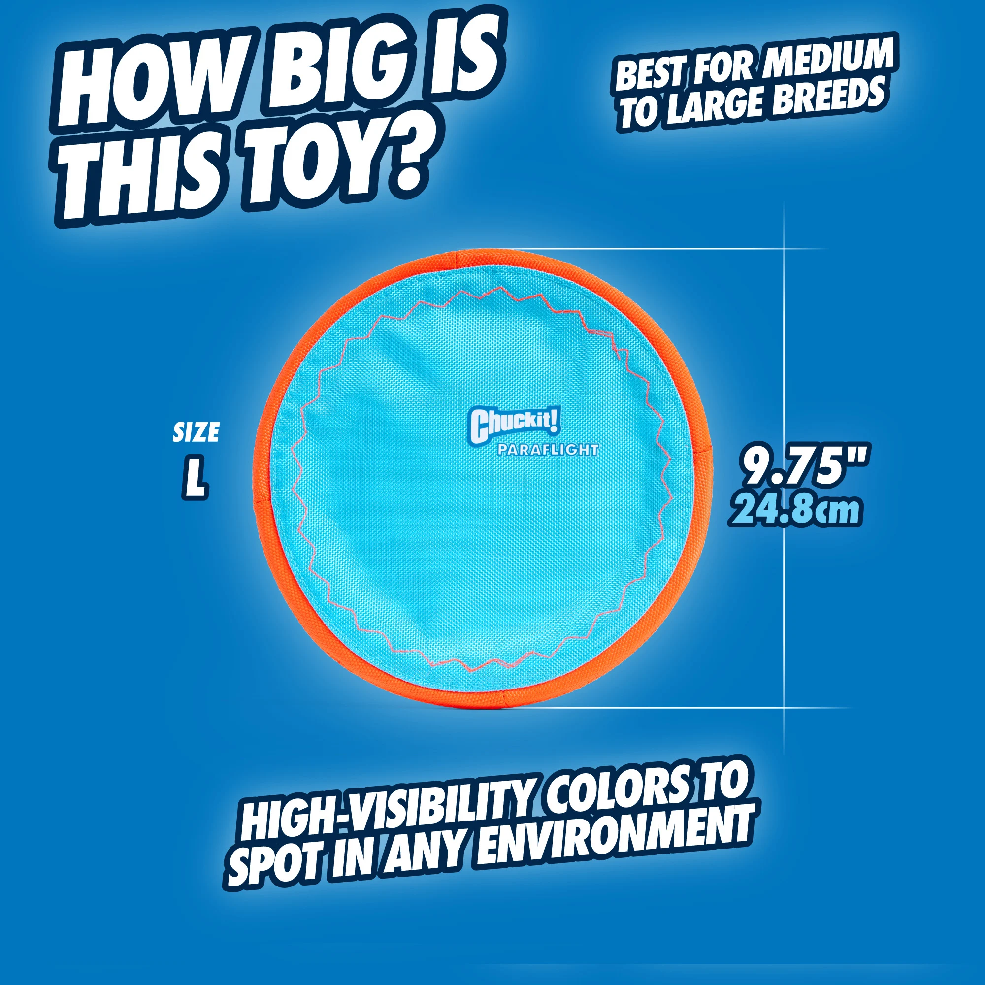 Frisbee per cani galleggiante, Ø 25 cm – Chuckit! Paraflight L - immagine 3
