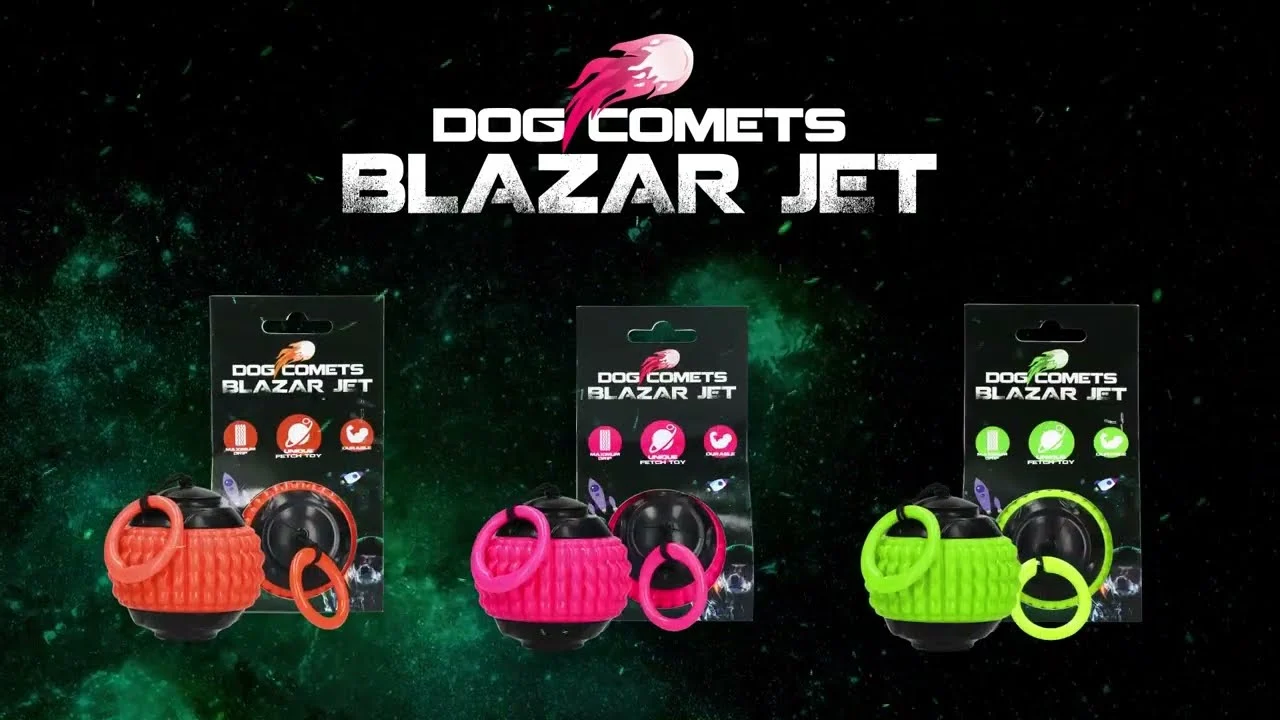 Palla per cani con cordicella riavvolgibile rosa – Dog Comets Blazar Jet - immagine 4
